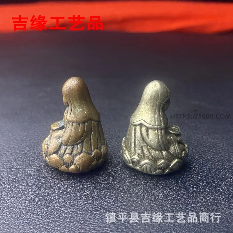 النحاس الأبيض Zongkeba حمل على الجيب Zongfan الصغيرة Brazen الصلبة بوصة بوذا الجدول الحلي الحرفية #2