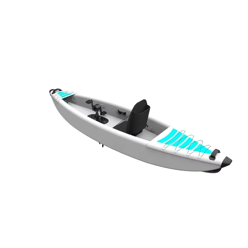 Inflatable Kayak with Pedal Drive Inflatable Fishing Pedal Kayak Drop Stitch Canoe for Fishing