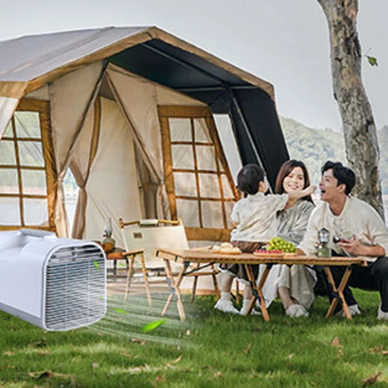 Aire acondicionado para acampar al aire libre, Mini compresor de aire acondicionado móvil, instalación gratuita, aire acondicionado portátil con mango