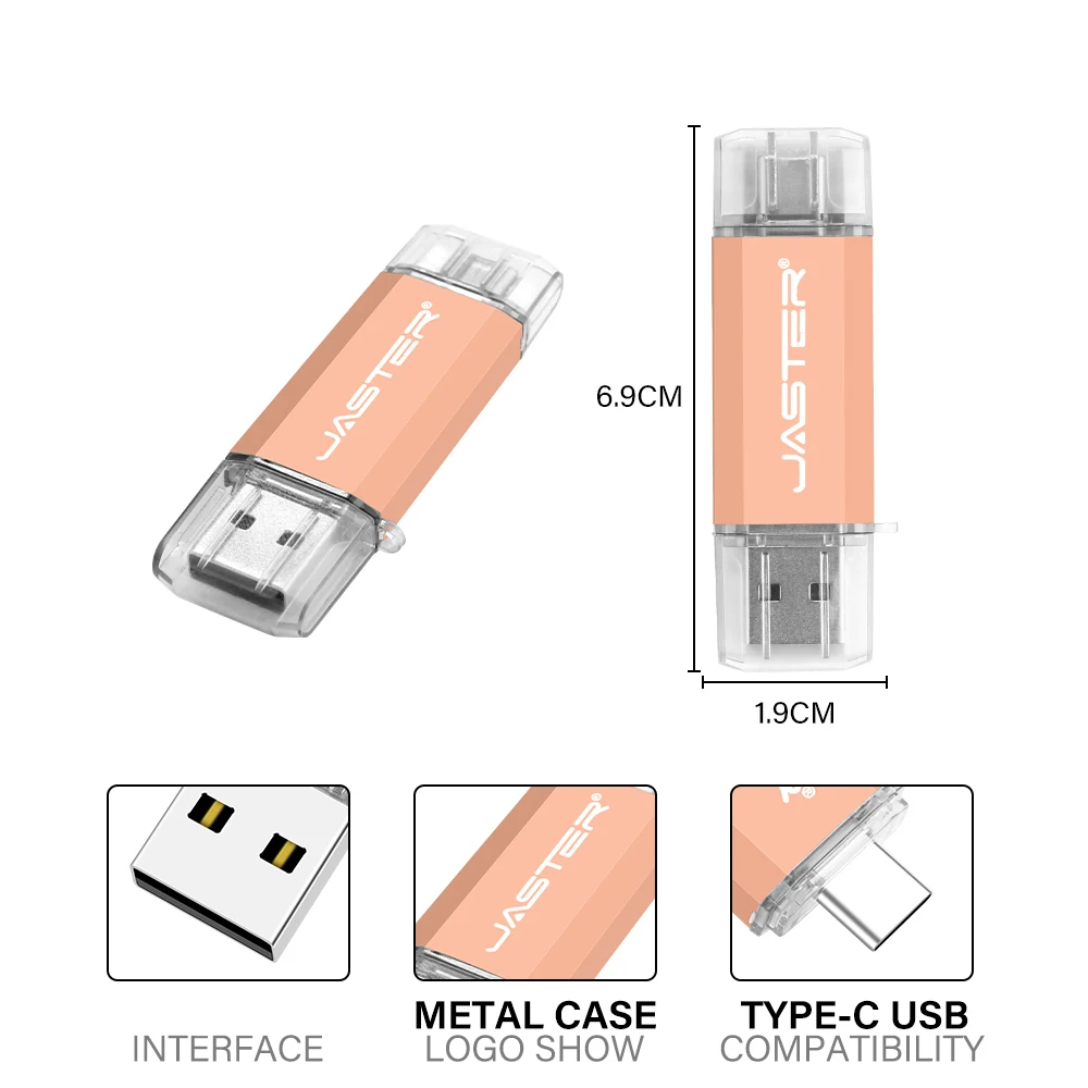Hotsale JASTER OTG محرك فلاش USB نوع C Pen Drive 512GB 256GB 128GB 64GB 32GB 16GB 8G USB Stick 3.0 Pendrive لجهاز Type-C
