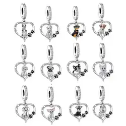 Fit Original Pan Charms Bracelet Authentic 925 Sterling Silver Schnauzer Dog Bead For Making Women Memorial Berloque 2025 DIY