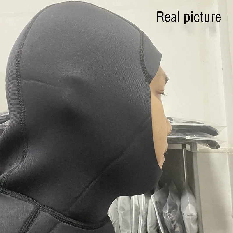 Gorro de natación de neopreno con hombro para hombres y mujeres, capucha de buceo de 3mm/5mm de espesor para pesca submarina y protección de casco de Surf