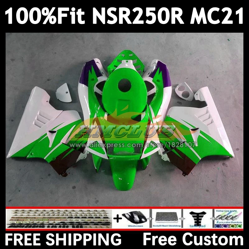 Injection For HONDA NSR 250 MC21 PGM3 NSR250R 90 91 92 93 94No.140 NSR250 R RR white green NSR 250R 1990 1991 1992 1993 Fairing