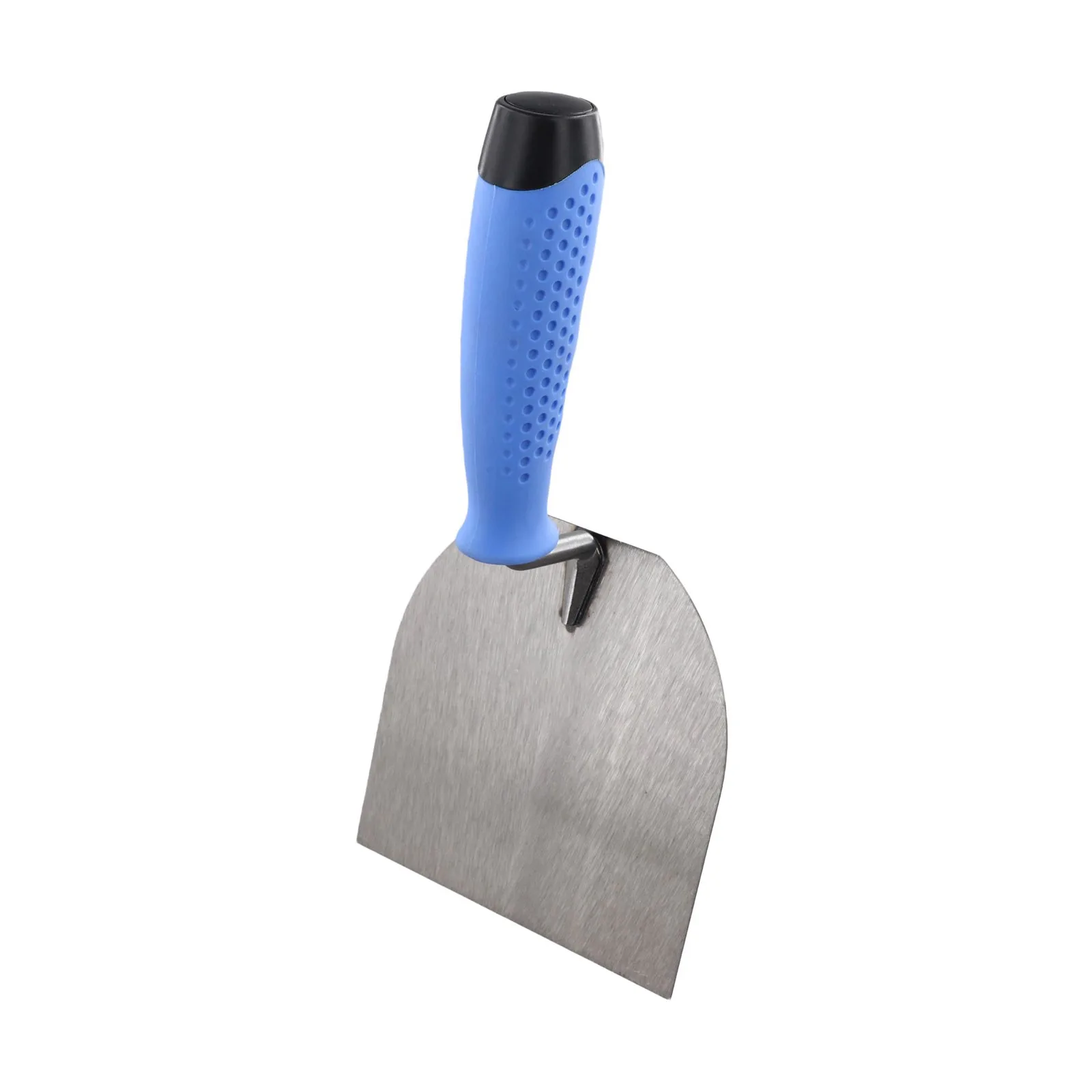 Flat Head Stainless Trowel Scraper With Dual Color Grip For Masonry Laying Mixing Cement Wall Finishing Hand Tool