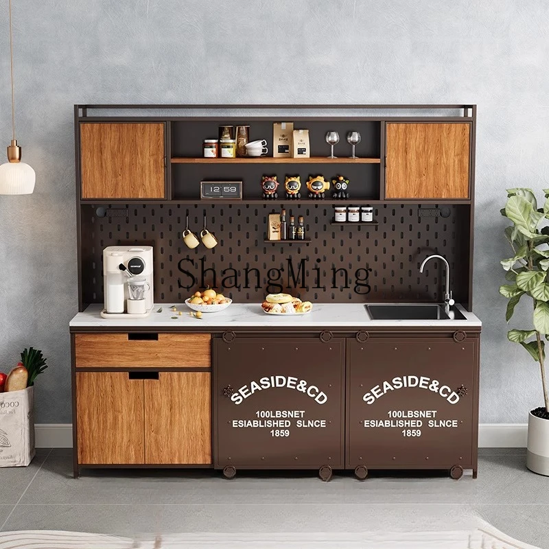 

SM new wall console casual tea simple style marble dining side cabinet