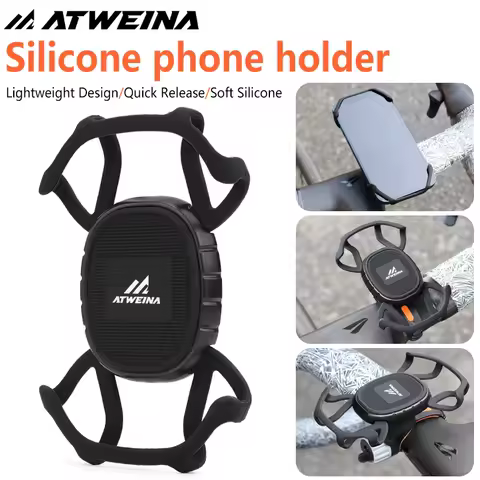 ATWEINA Bicycle Handlebar Silicone Phone Holder Compatible With Garmin Base Phone Holder Shockproof Holder