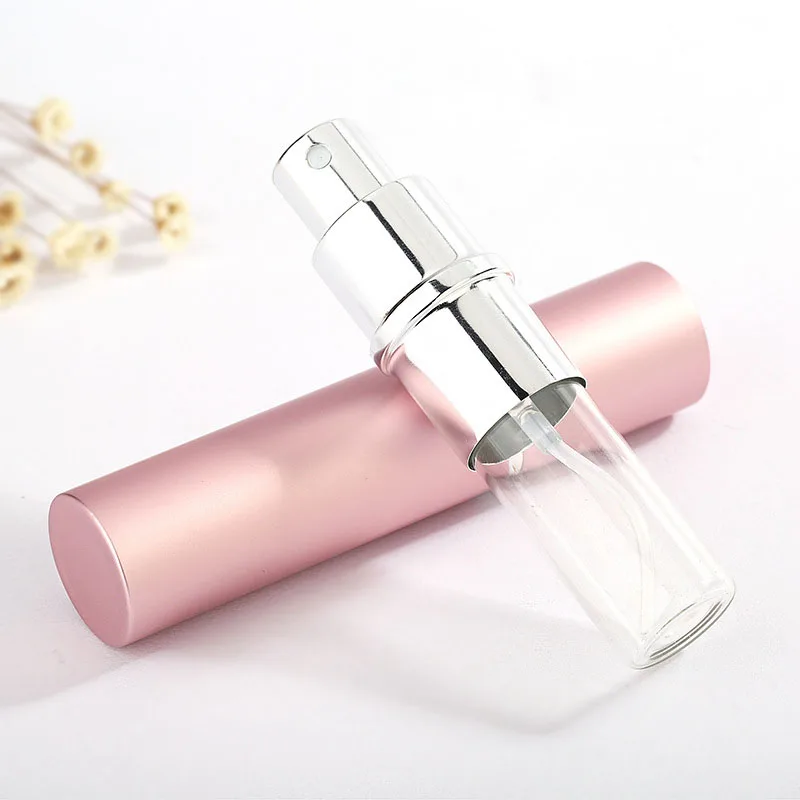 1PC 5ML High Quality Refillable Mini Perfume Atomizer Spray Bottle Empty Glass Perfume Bottle Aluminum Spray Atomizers