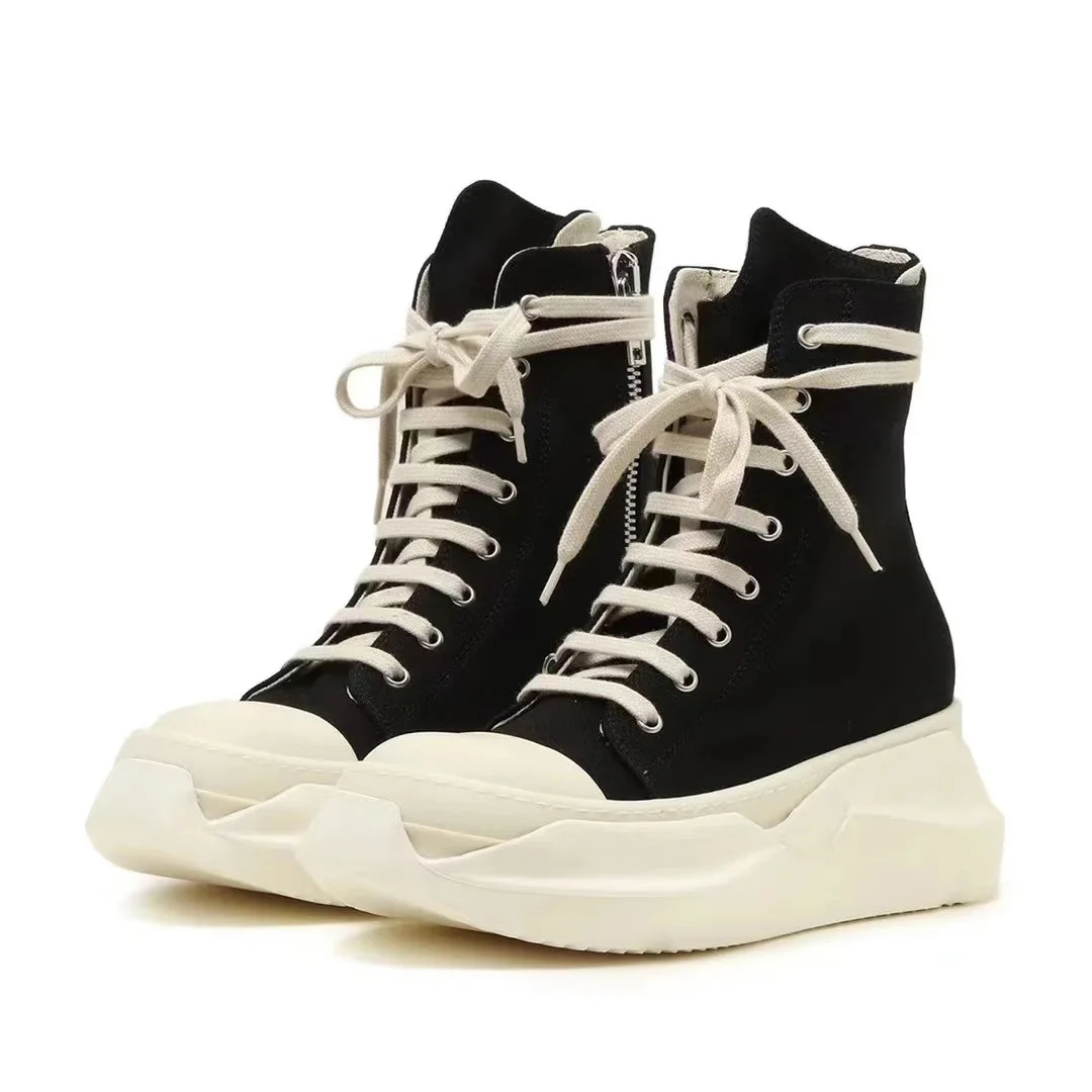 High top shoes for men in spring and summer, double layered thick soles, increased height, casual shoes, lace up for slimming ef