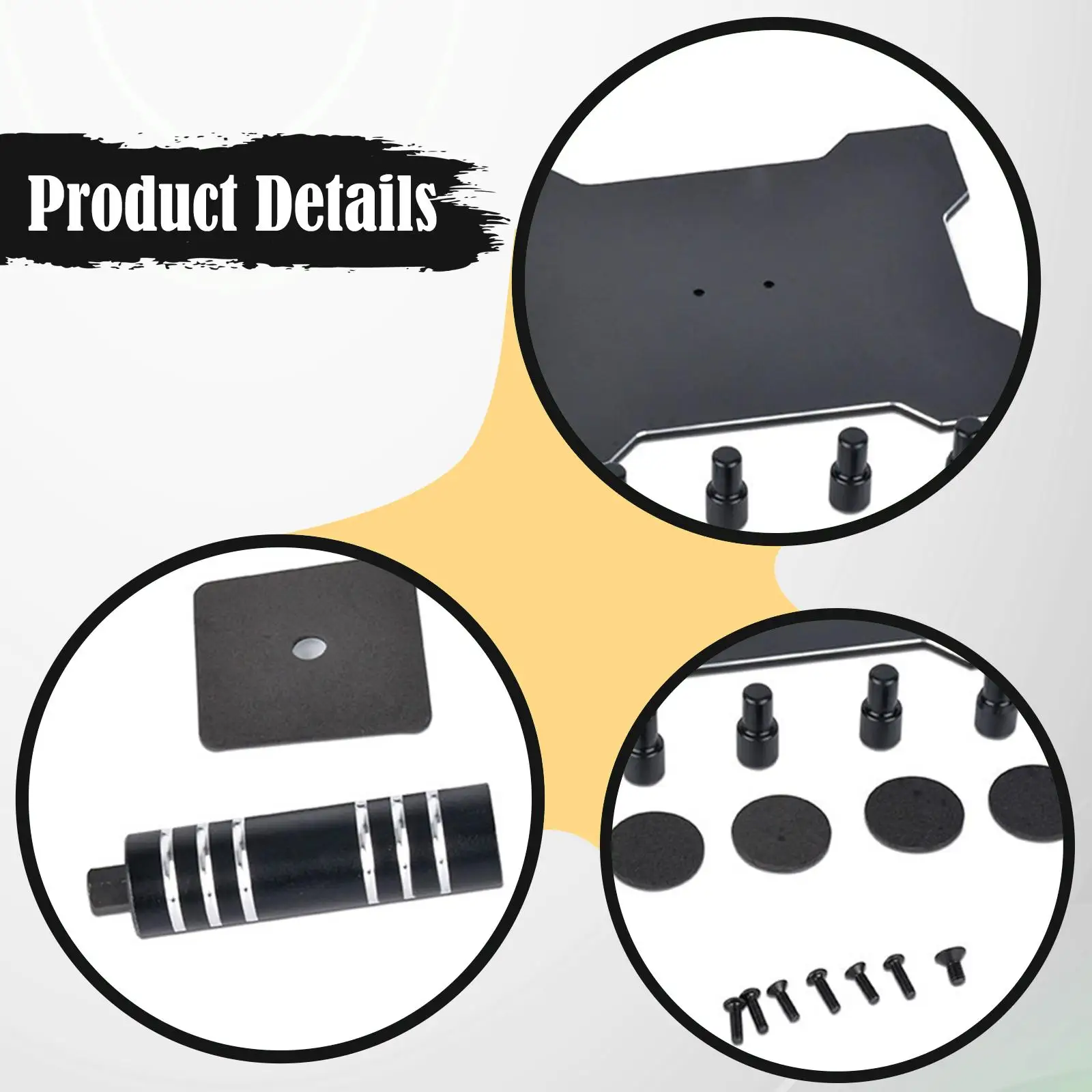 

RC Car Work Stand, Metal, DIY Assembly, 360 Degree Rotation Display Rack Anti Slip Repair Workstation for Crawler Buggy Truck