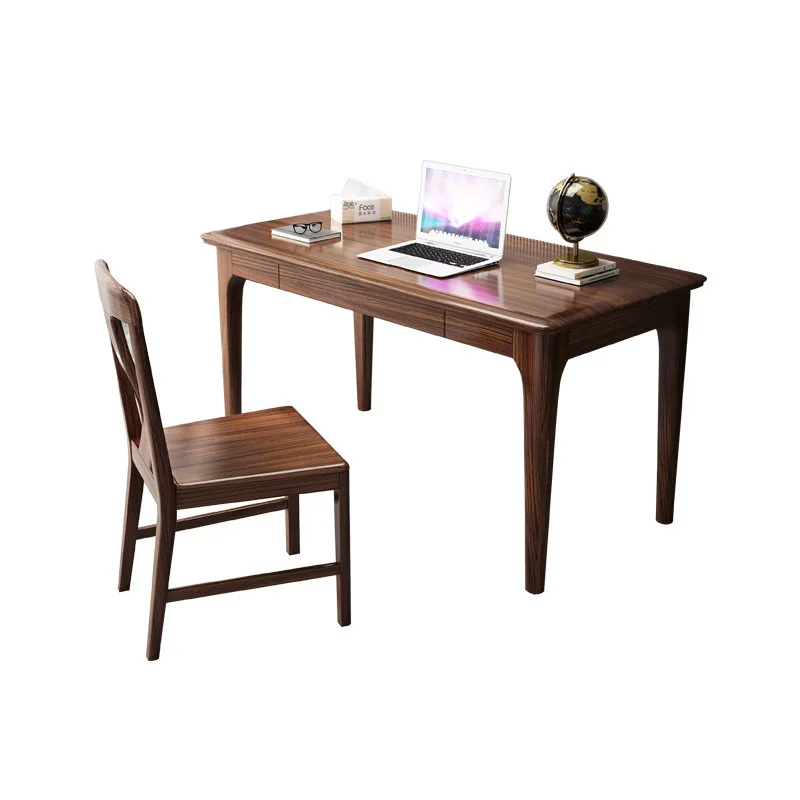 

New Chinese solid wood desk home computer desk study bedroom simple writing desk and chair combination