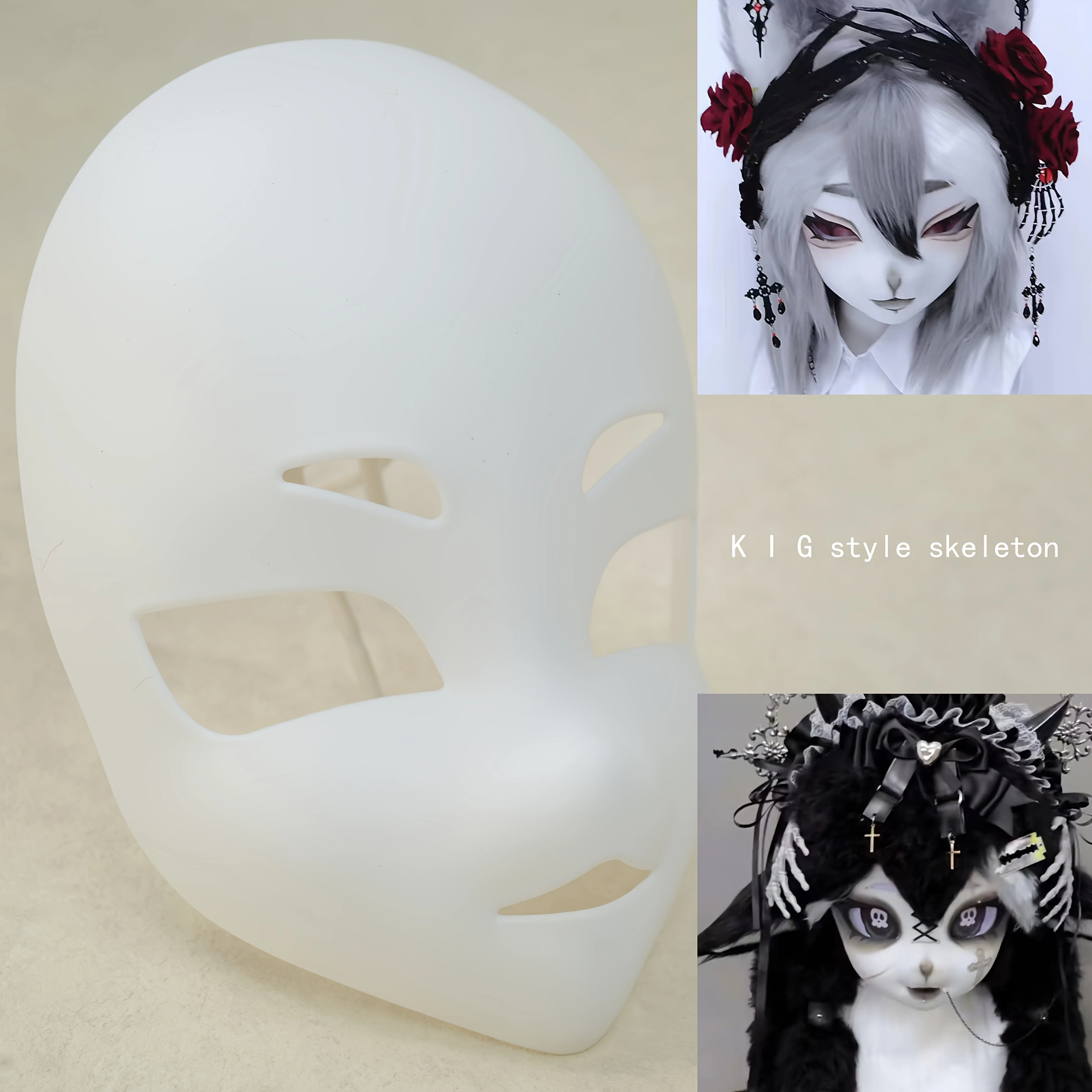 Furry Fursuit Head Base, DIY Cosplay Mask Shell for Custom Fursuit