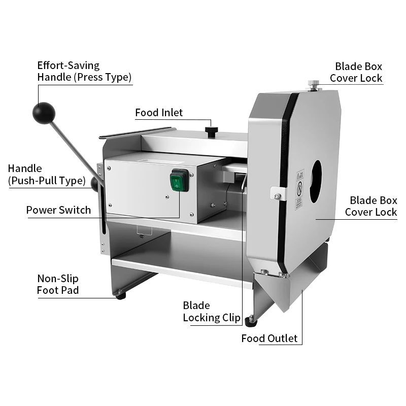 Commercial Duty 3-in-1 Vegetable Cutter Manual or Electric Slicer Dicer Shredder for Home and Restaurant Food Prep