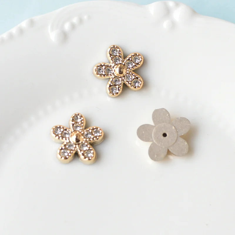 WFFNNKC 10Pcs Charm Glitter Bear Butterfly Accessories DIY Phone Hair Clip Crafts Supplies Scrapbooking Embellishment Patch