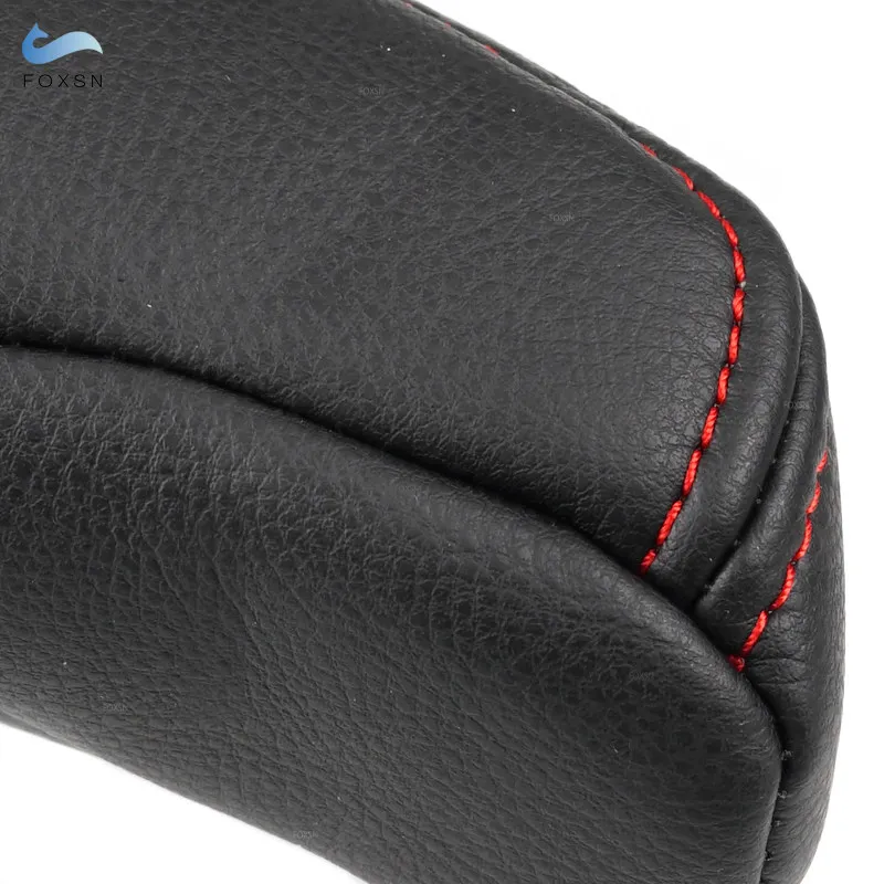 Black Microfiber Leather Red Line Car Side Seat Armrest Handle Cover For Land Rover Discovery 3 4 2004-2016 Range Rover Sport