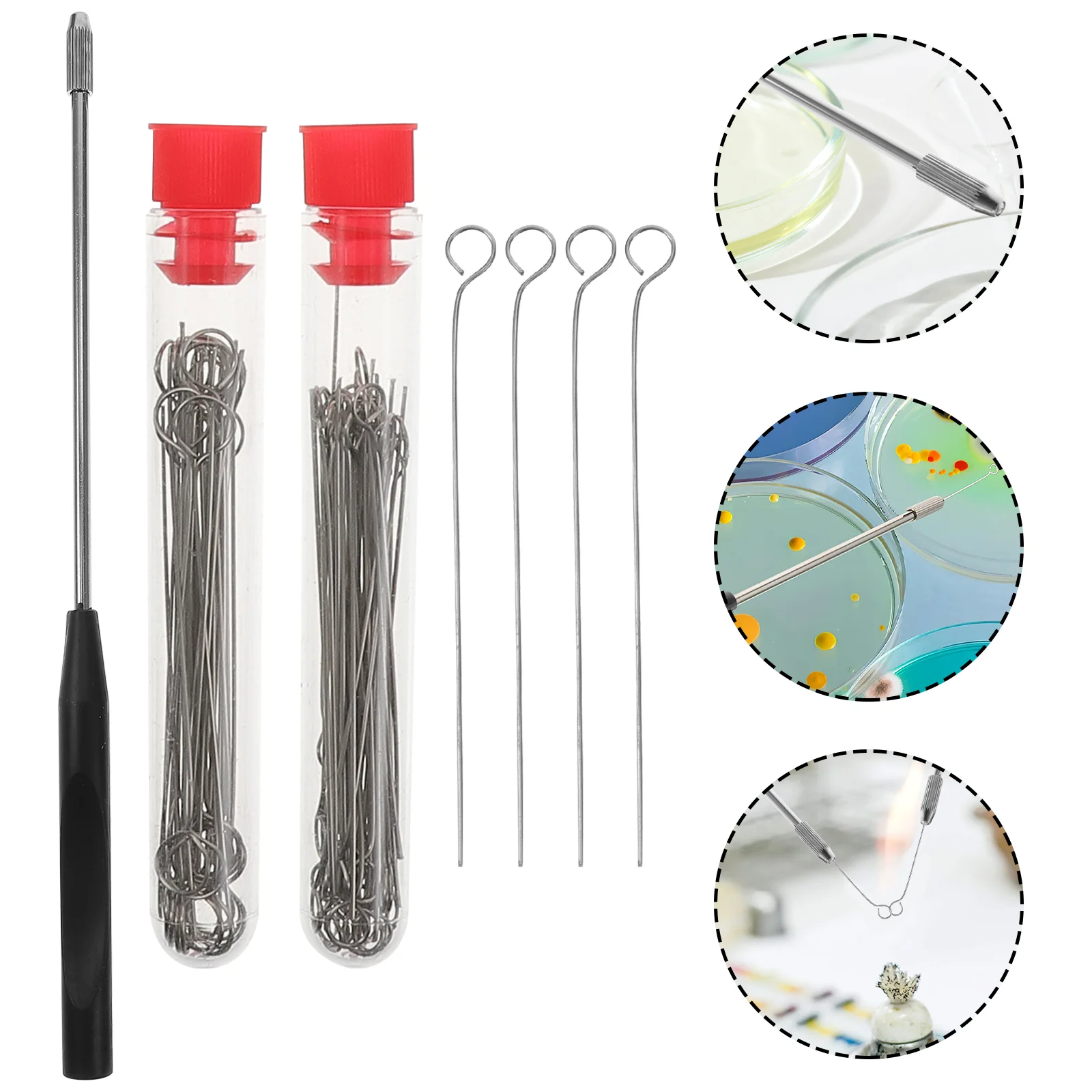 

92 Pcs Inoculation Loop Teaching Equipments Reusable Inoculating Microbiology Rod Copper