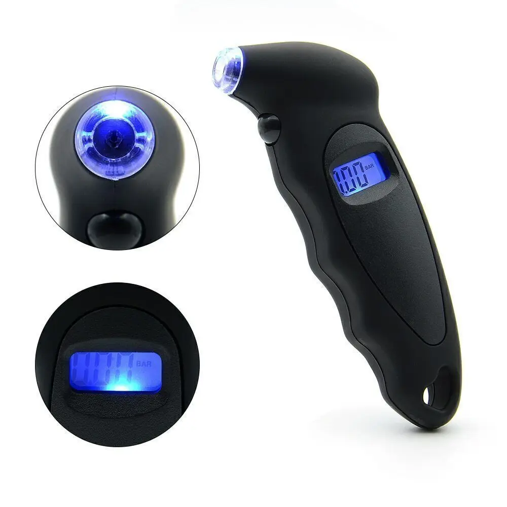 High Precision Digital Tire Pressure Gauge Backlight LCD Tyre Air Monitoring Meter Handheld Tester for Car Truck