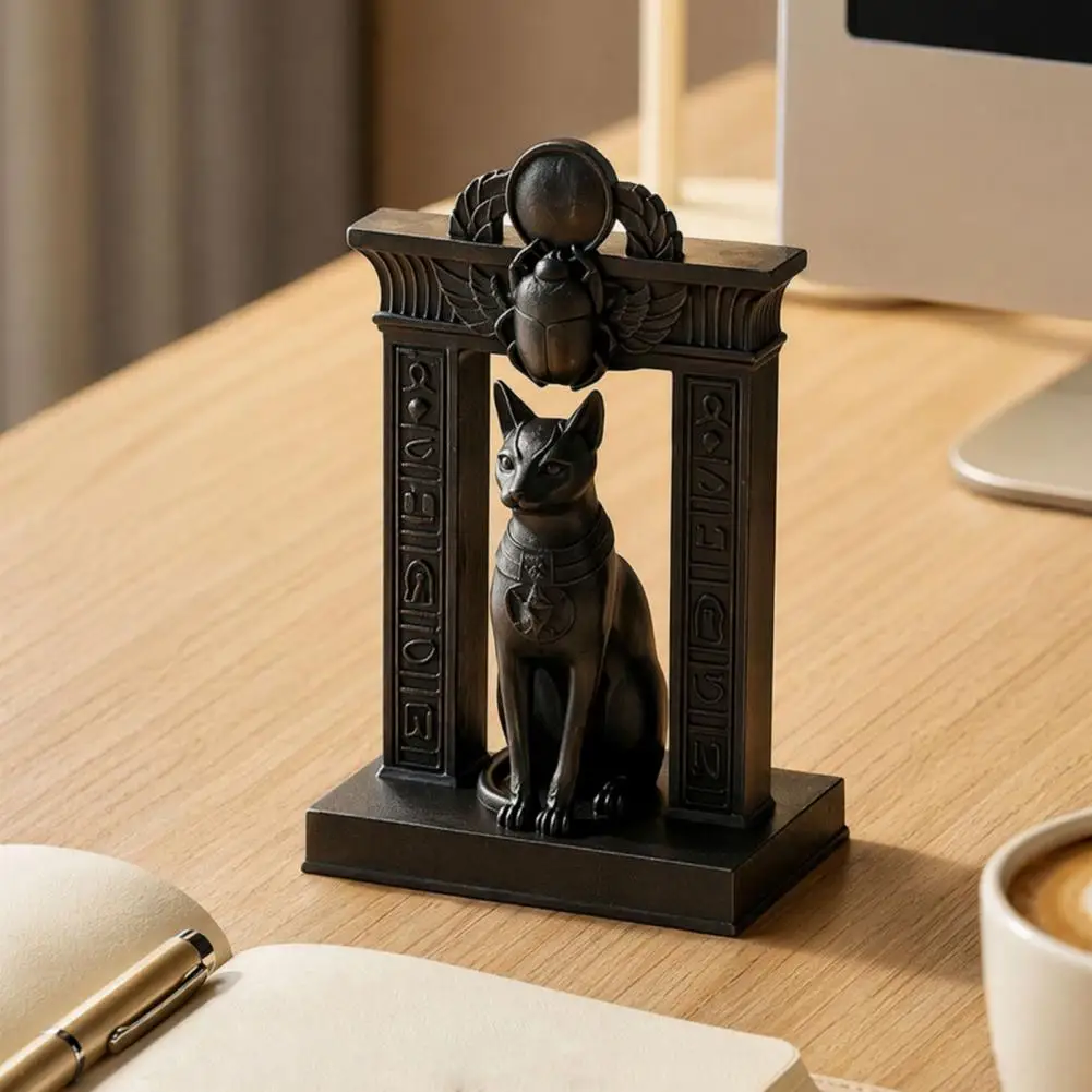 Ancient Egyptian Cat Decor Desktop Cat Decoration Ancient Egypt Inspired Cat Statue 3d Printed Mythology Figurine for Home