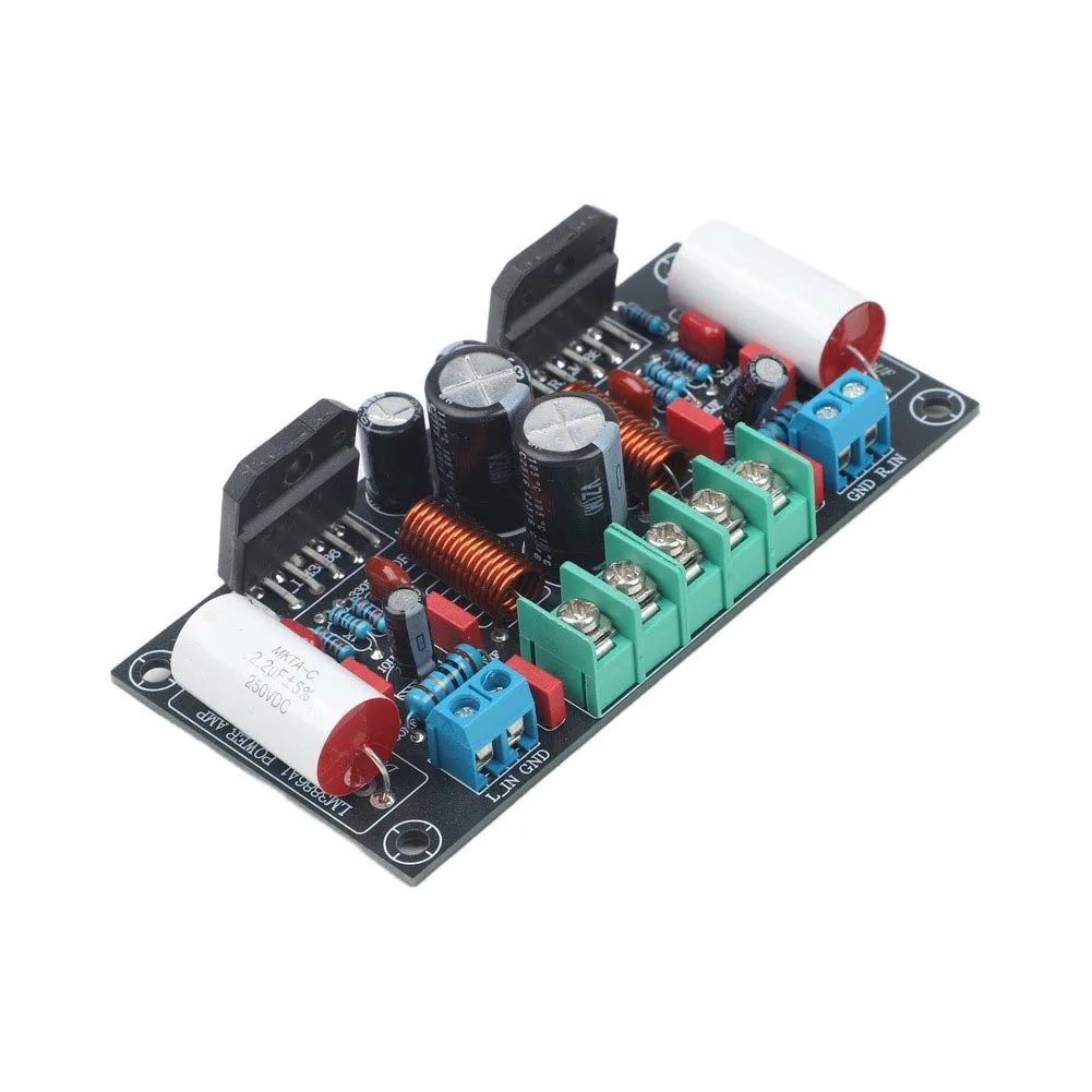 Audio PCB Unpopulated Board Sound Quality 15*10*2cm Dual Channel Amp Kit Output Inductors Prevents Oscillation