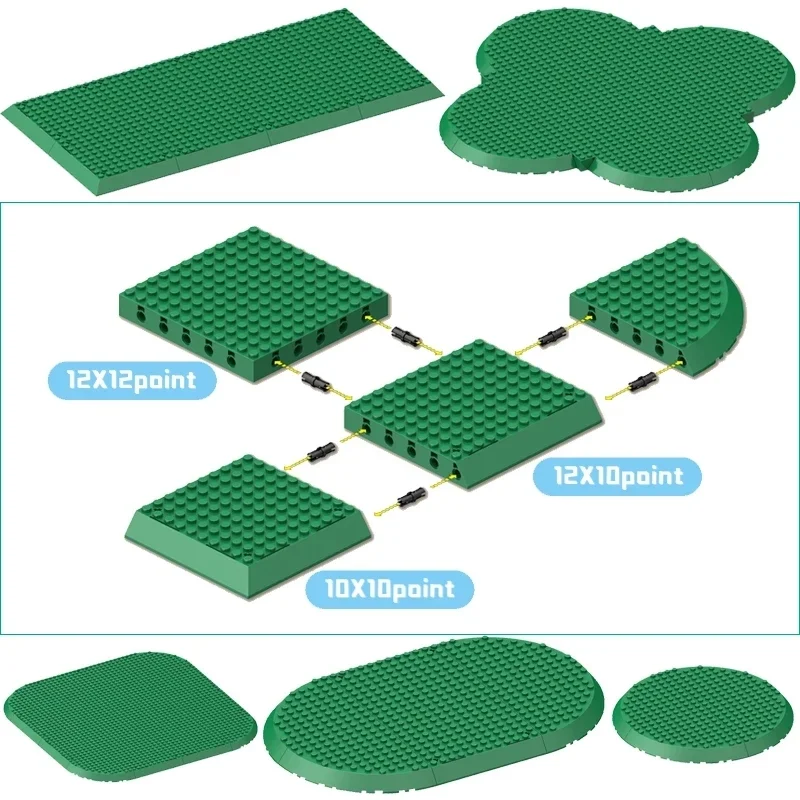 MOC Creative Classic Base Plates Blocks Small Size DIY Bricks Splicing Baseplates ABS Plastic Assembly Plates for Kids Gifts