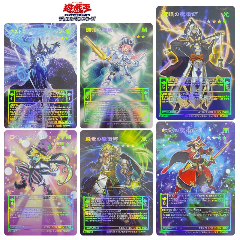 

DIY Yu-Gi-Oh! 6pcs/set Harmonizing MagicianA Oafdragon Magician Anime character Collection flash card Cartoon toy Christmas gift