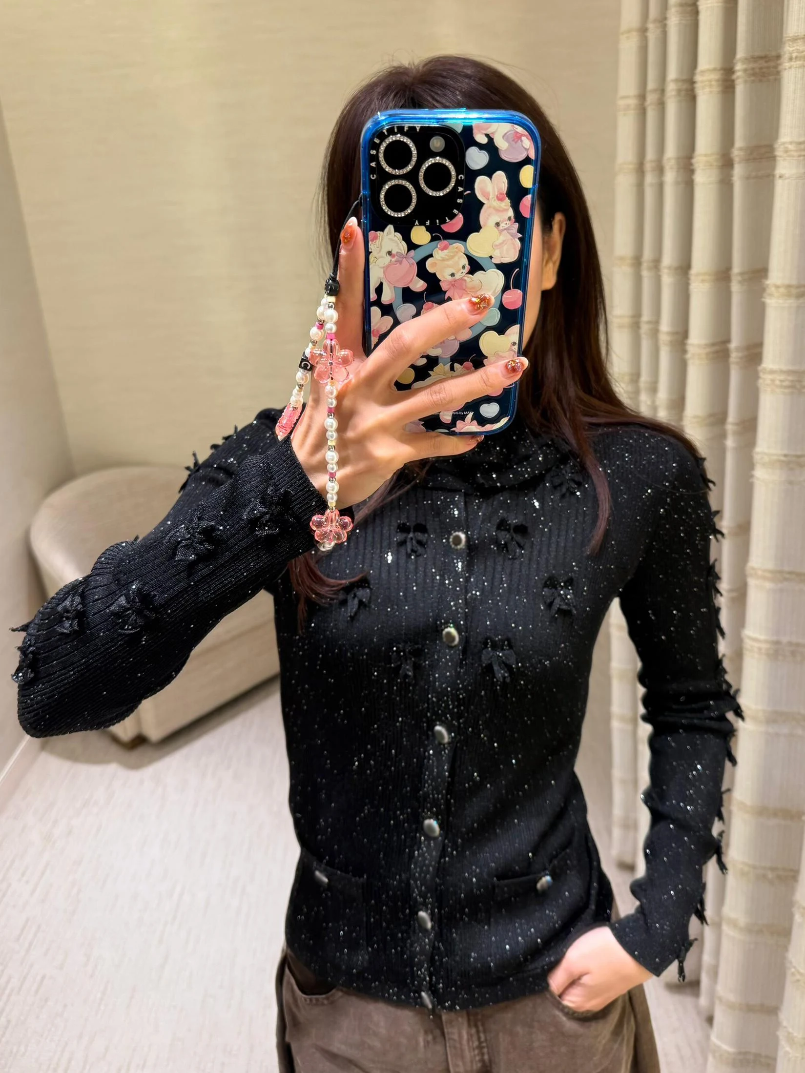 

Bla Knitted Open Cardigan Women's Spring Inner Wear Outerwear Base irt High-End Sensation Beautiful Top French Sle Soft...