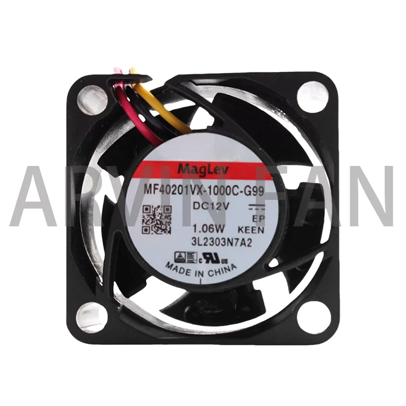 MF40201VX-1000C-G99 MF40201VX-1000U-G99 4020 DC 12V 1.06W 40mm X 40mm X 20mm 4CM Silent Mute Cooling Fan