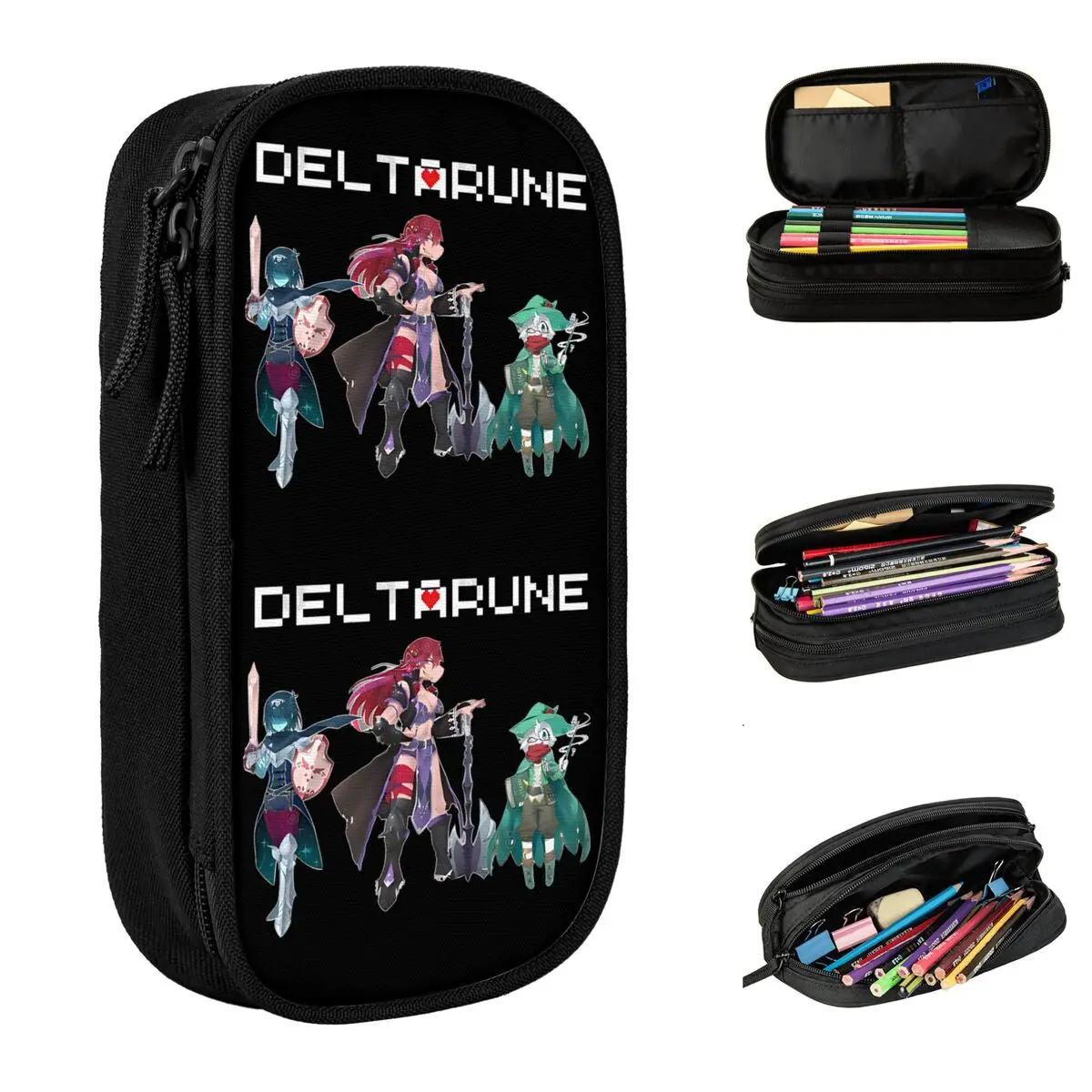 

Винтажный пенал Deltarune Gamer, пенал, школьные пеналы, студенческий дизайн холста, школьные канцелярские принадлежности