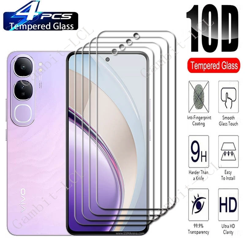 4PCS For Vivo V40 Lite 5G (Snapdragon 4 Gen 2) Screen Protective Tempered Glass ON VivoV40Lite V40Lite  4G Protection Cover Film