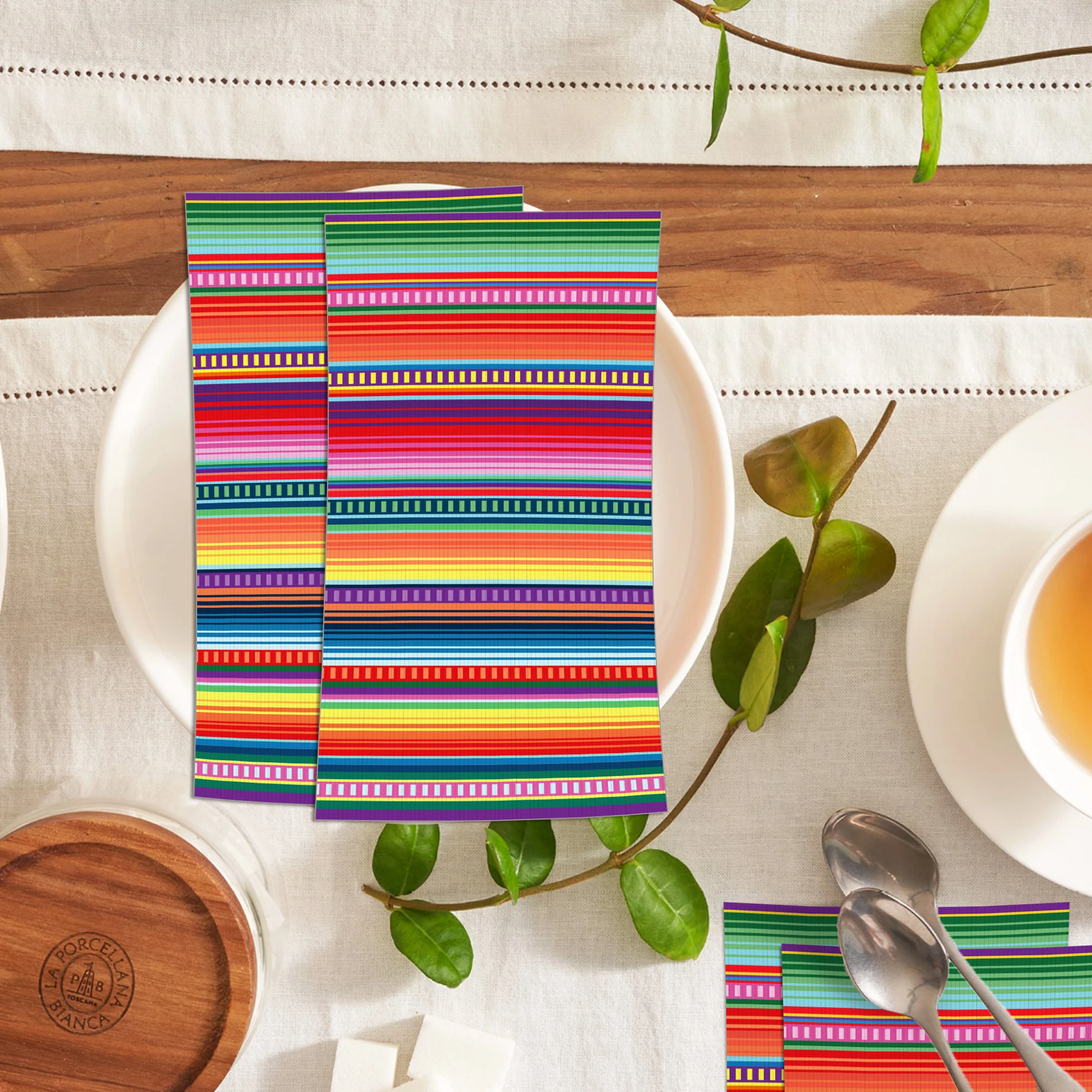20pcs 2-Ply Mexican Fiesta Guest Napkins Disposable Paper Dinner Napkins Dingroom Decor for Cinco De Mayo Mexico Party Supplies