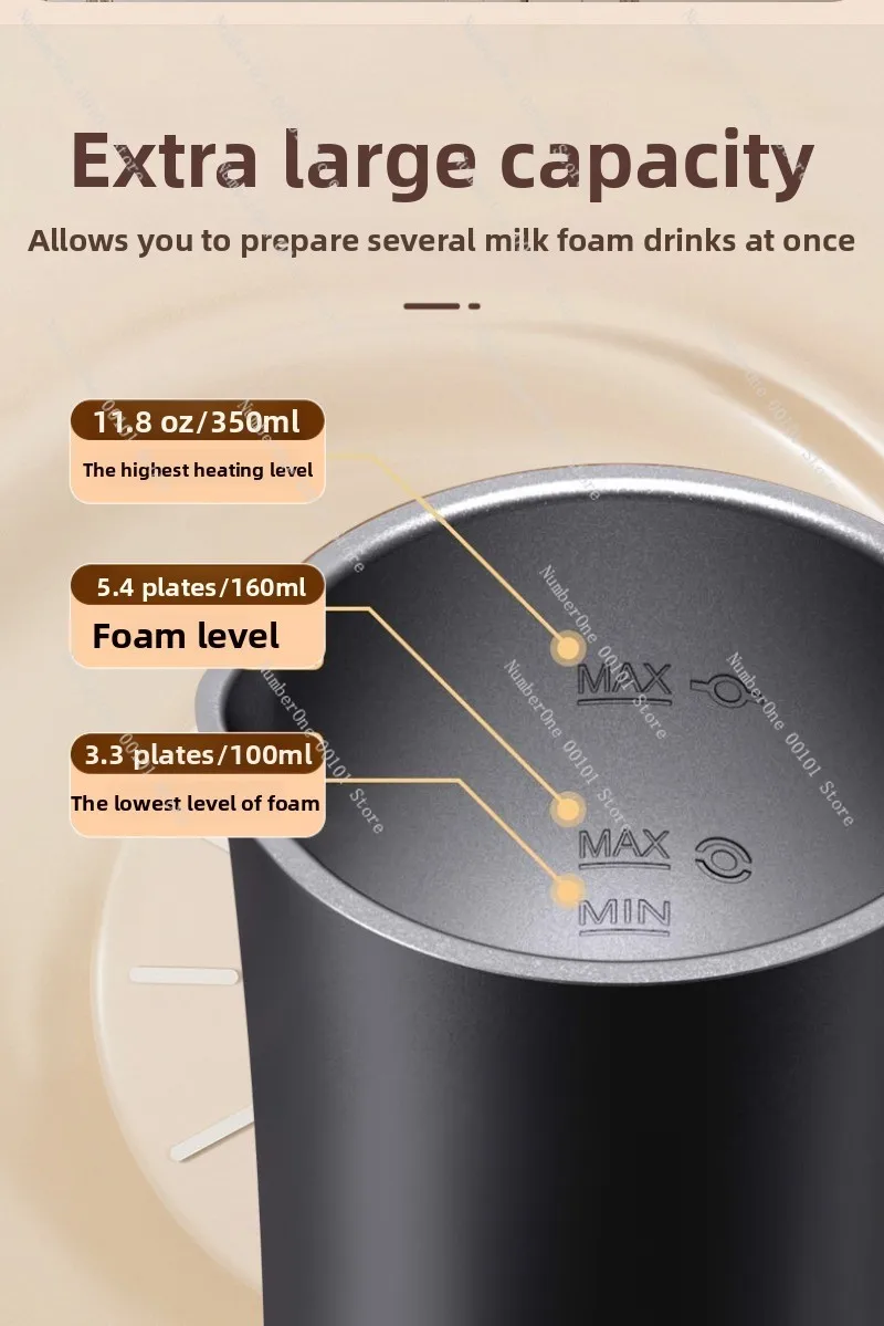 Household Milk Frother Milk Heating Frother Electric Fully Automatic Milk Frother