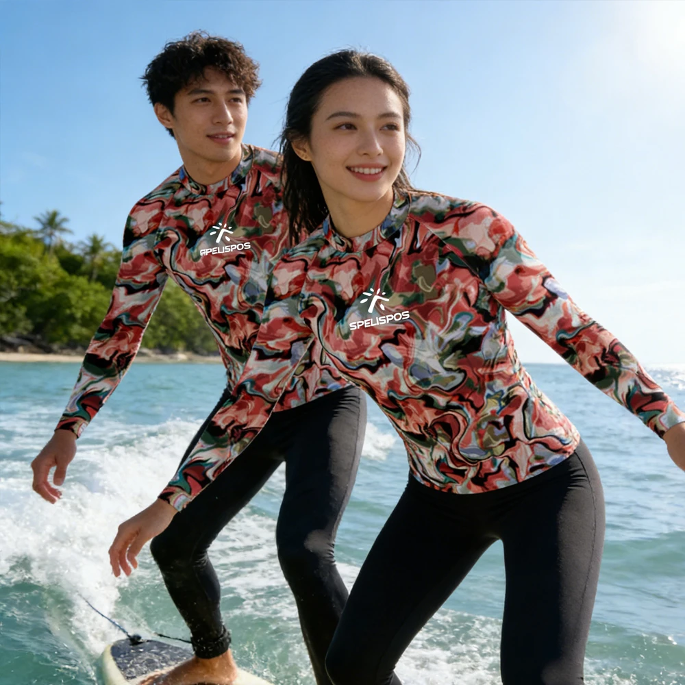

Long Sleeve Men's and Women's Surfing Clothing Rash Guard Luxury Surf Swimwear UPF50+ Beachwear for Water Sport Touring Fishing
