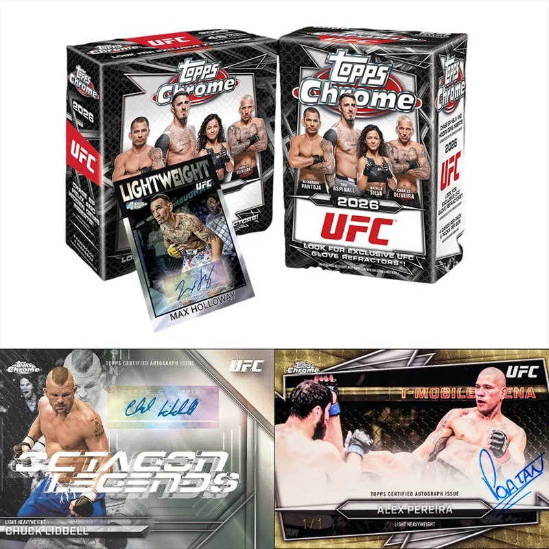 tarjetas-coleccionables-2026-topps-chrome-ufc-ultimate-fighting-championship-serie-mega-valor-con-insertos-raros-y-firmas