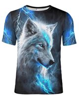 Animal Wolf 3d Print T-shirt Men Women Fashion Casual Oversized Short Sleeve Tops Tees Outdoor Sports Clothes Kids Tshirt Street
