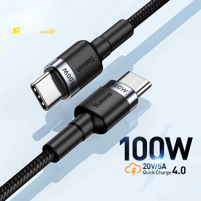 USB Type C To USB C Cable For iPhone 18 17 100W/5A PD Fast Charging Charger Cord For Macbook Xiaomi Samsung Type-C Cable