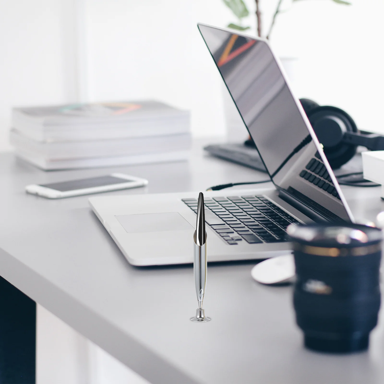 2 قطعة حامل تخزين سطح المكتب إدراج مقبس ثابت ل قلم حبر الريشة حامل معدني منظم إبداعي ريترو الفولاذ المقاوم للصدأ