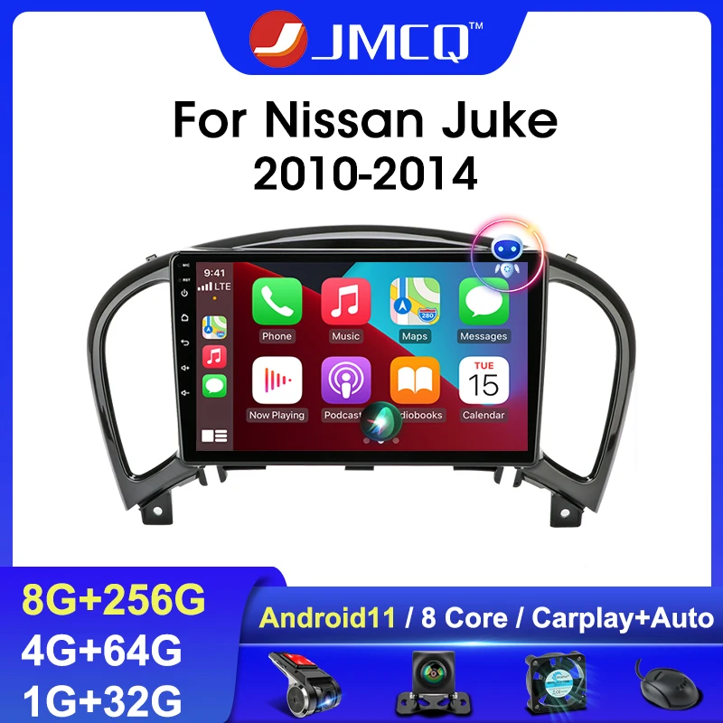 

JMCQ 2din Android 11 Car Radio Multimedia Video Player For Nissan Juke YF15 2010-2014 GPS Navigation 4G Carplay Head Unit Stereo