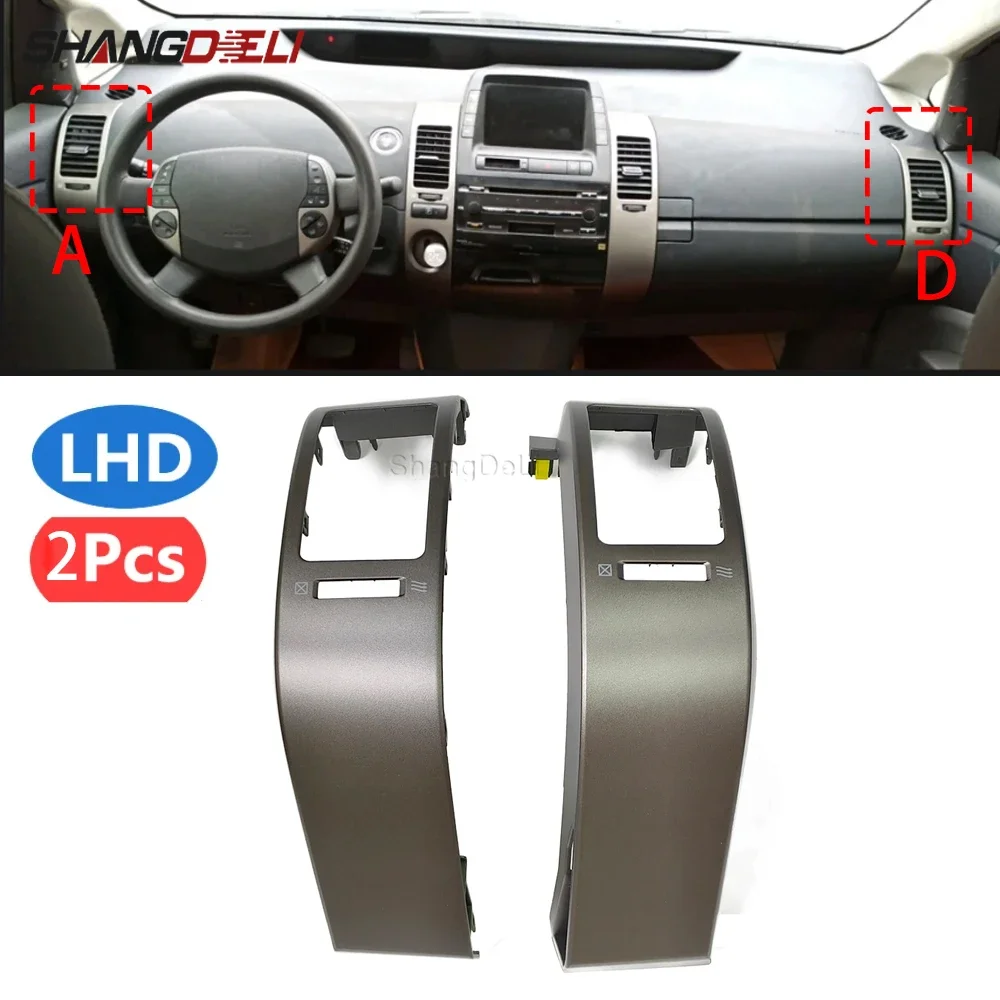 

2Pc Car Center Inner A/C Dash Air Vent Cover Trim For Toyota Prius 2004 2005 2006 2007 2008 2009 Accessories Air condition Panel