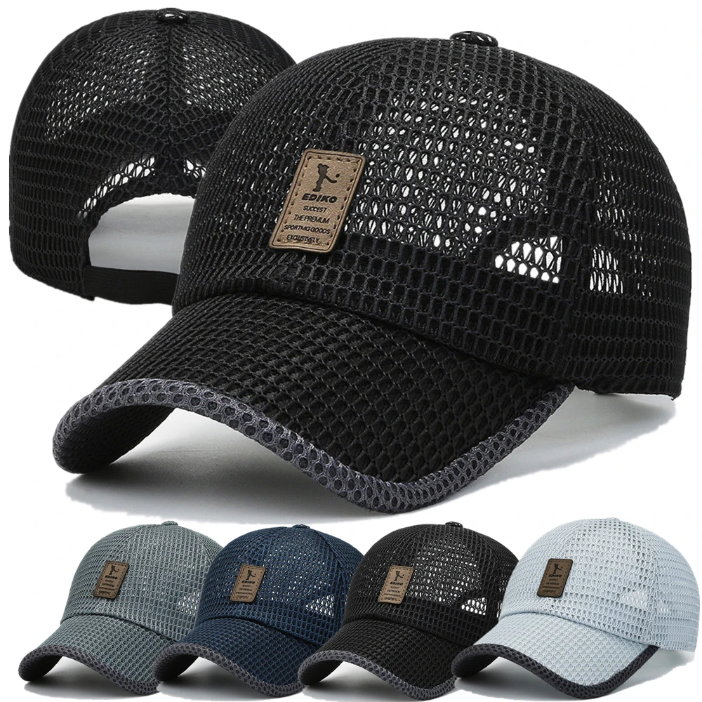 Unisex Sommer Trucker Hut Männer einfaches Design Baseball kappe Outdoor Sport Angeln Hut