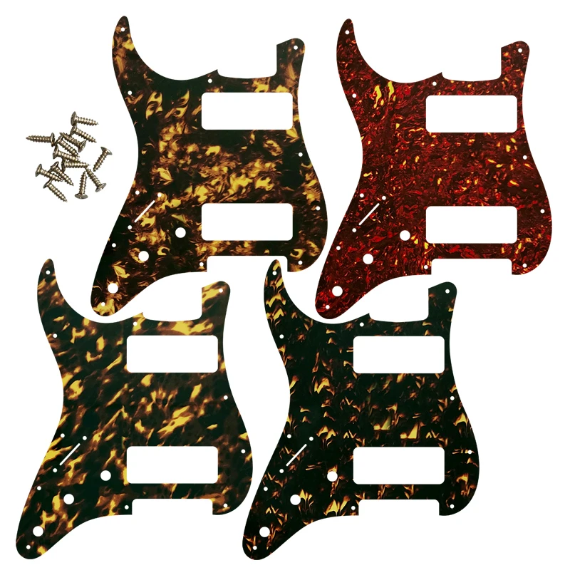 

Pleroo Great Quality Guitar Parts Strat Guitar PICKGUARD For Left Handed US 11 Screw Holes Strat 2 P90 Humbucker Many Colors