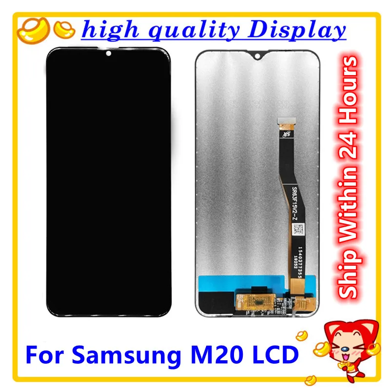 New Tested For Samsung M20 Display Touch Screen Digiziter Assembly SM M205F M205FN M205G M205M M205N With Frame LCD Display