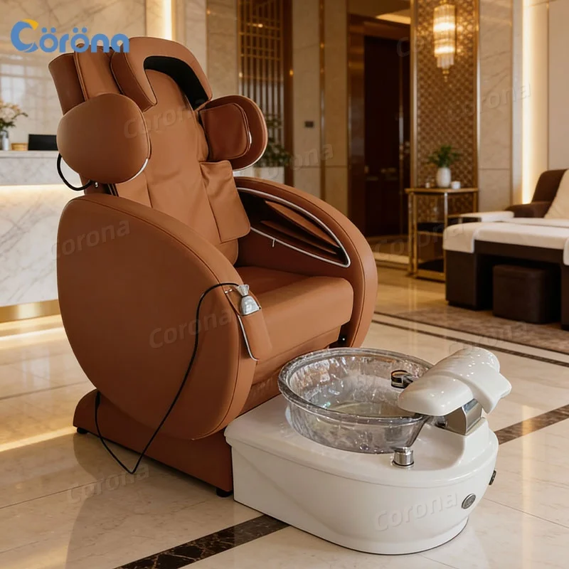 

Роскошное регулируемое сиденье для салона педикюра, спа-кресло с массажной системой и легкой очисткой спа-тассель для ног