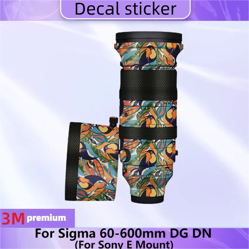 

For Sigma 60-600mm F4.5-6.3 DG DN OS (For Sony E Mount) Lens Protective Decal Skin 60 600 Lens Sticker Anti-scratch Warp Cover