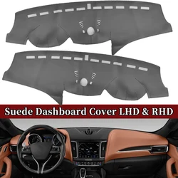 Suede Leather Dashmat Dashboard Cover Pad Dash Mat Auto Accessories For Maserati Levante Trofeo 2016 - 2022 2021 2020 2019 2018