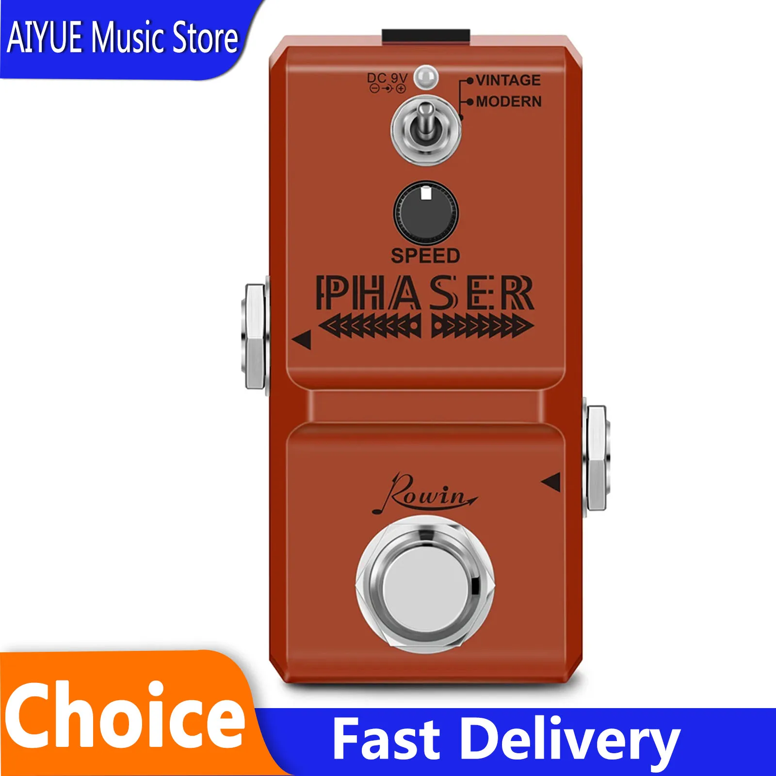 

ROWIN Vintage Phase Pedal 2 Modes Guitar Phaser Pedal LN-313 Phaser Guitar Effect Pedal True Bypass Guitar Parts Accessories