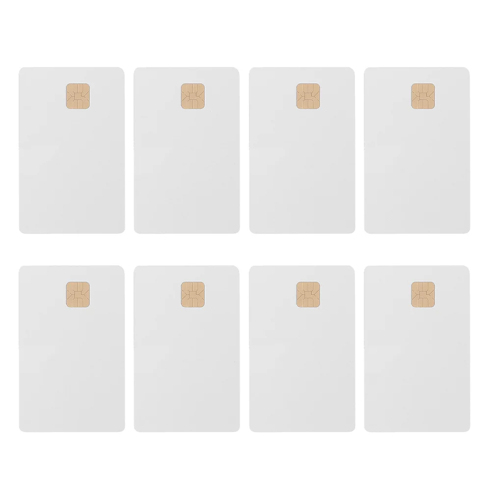 8pcs White Ic Chip Pvc Card Blank Intelligent Card For Access Control System Hotel Key Parking Attendance Cards