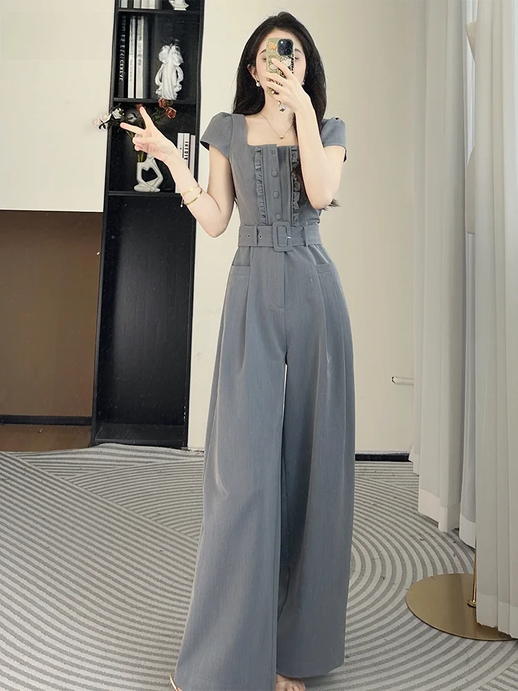 

La Chapelle Women's Jumpsuit Slim Fit Ele Godd Sle Important Ocns Long Pants High Waist Polyester Fiber