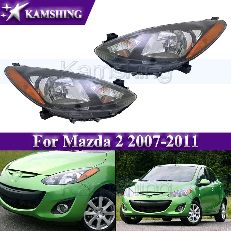

Kamshing 1 пара, американская версия, галогенная фара на передний бампер для Mazda 2 2007-2011, передняя фара, фара