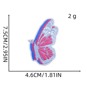 פרפר דובדבן כובע מכונית לב רקום טלאים לבגדים ברזל על טלאים על בגדי DIY טלאי מצויר לבגדים מדבקה 6 best sales תיקוני בנות - №2