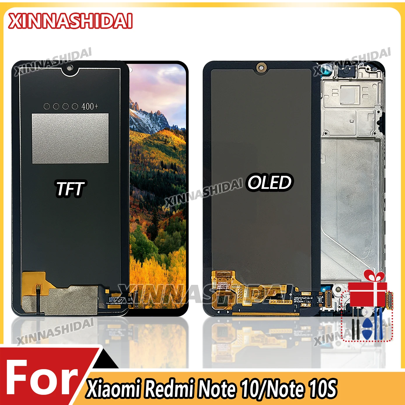 6,67 "für Xiaomi Redmi Hinweis 10/Note 10S LCD Display Touch Screen Rahmen Batterie Abdeckung Gehäuse Digitizer montage Ersatz