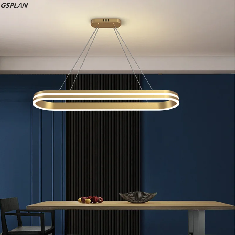 GSPLAN lampu gantung LED restoran Modern Nordic lampu meja makan Minimum lampu Bar kopi restoran lampu gantung dalam ruangan